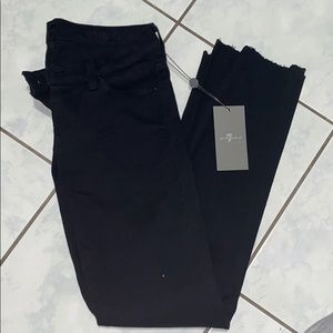NWT 7 for all mankind Black Straight Leg bottoms